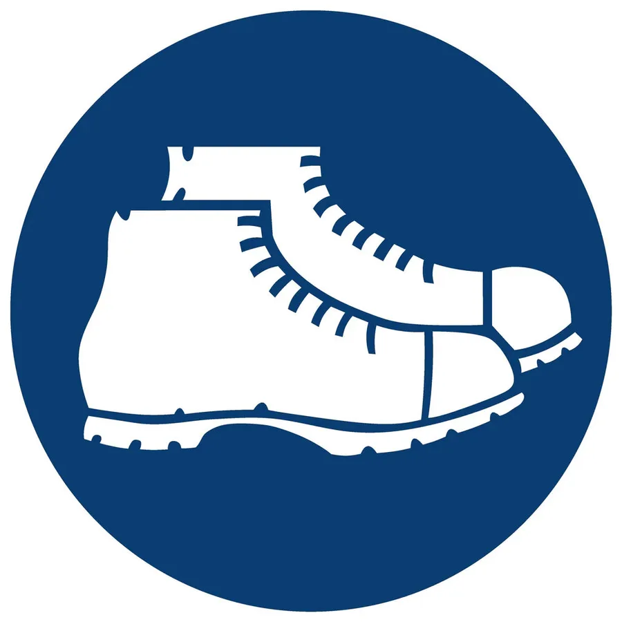 Foot Protection Against Crushing Shall Be Worn safety sign (MV7)